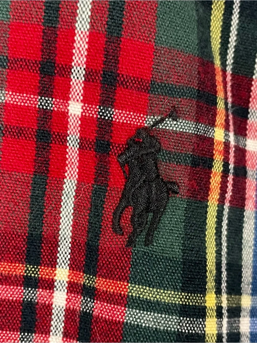 Polo Ralph Lauren Shirt XLT Red Plaid Brushed Cotton Oxford Button Up T352